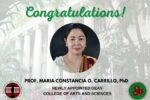 Thumbnail for the post titled: Professor Maria Constancia Carrillo Appointed as the New CAS Dean