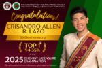 Thumbnail for the post titled: UP Manila BS Biochemistry Graduate Tops 2025 PRC Chemists Licensure Exam