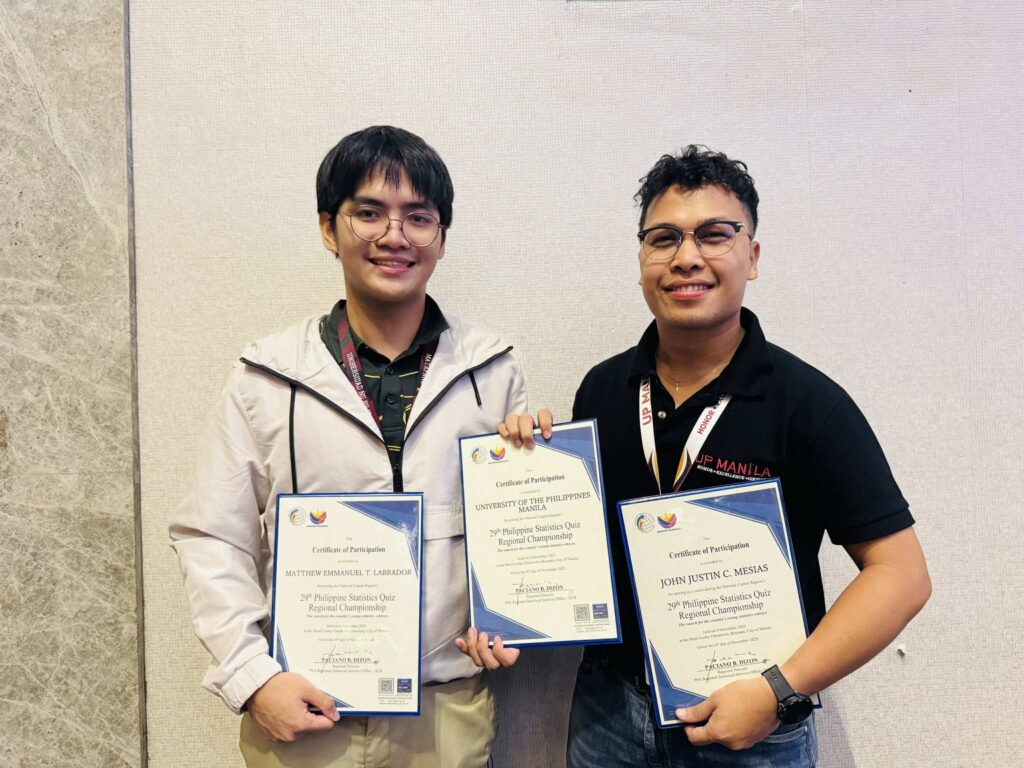 DPSM BS ComSci Student ranks 5th in 29th Philippine Statistics Quiz NCR Championship