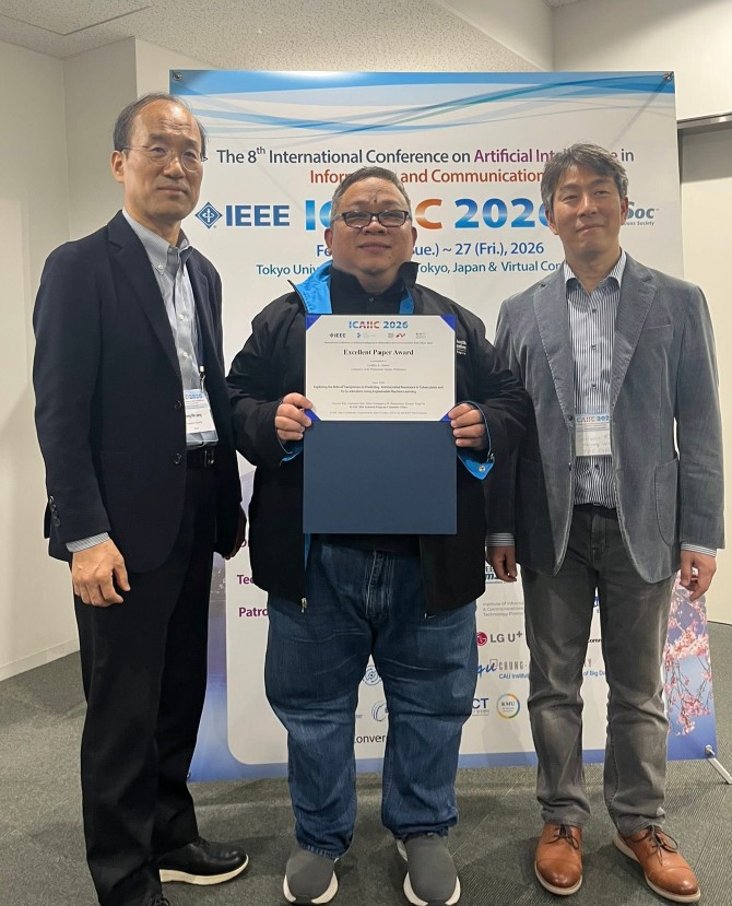 Dr. Solano Wins Excellent Paper Award at ICAIIC 2026